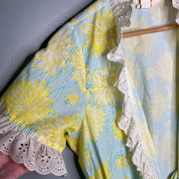 The Lilly Lilly Pulitzer Vintage 60s/70s Maxi Wrap Dress Hostess Gown Palm Beach - Picture 8 of 16